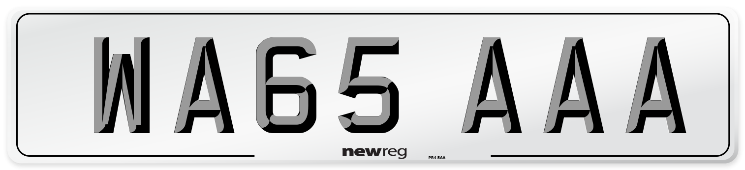 WA65 AAA Number Plate from New Reg